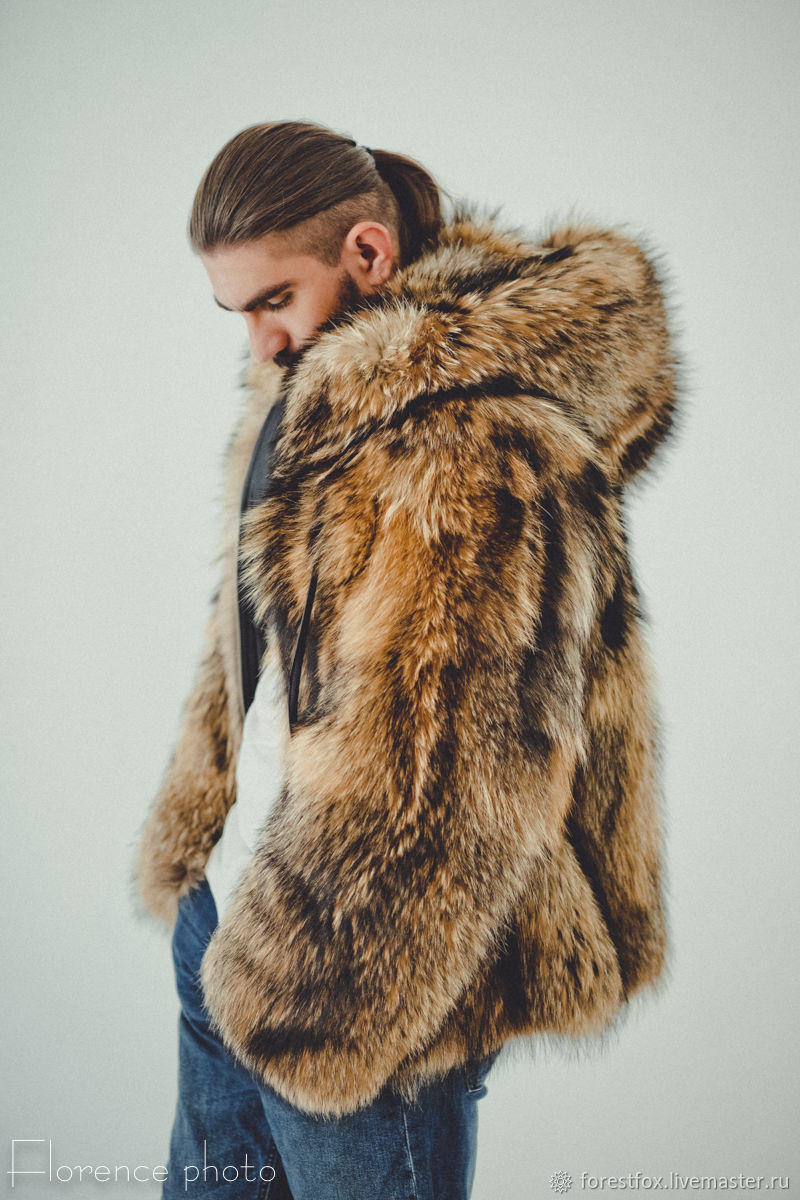 raccoon fur jacket mens