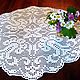 Large round doily or small tablecloth crochet  for the tea-table