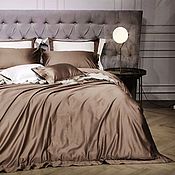 Для дома и интерьера handmade. Livemaster - original item Lux satin bed linen in chocolate color !. Handmade.