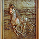 Панно из дерева. Скачущий конь, Картины, Сургут,  Фото №1
