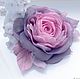 FABRIC FLOWERS. Chiffon rose brooch ' Pink radiance'. Brooches. fioridellavita. My Livemaster. Фото №4