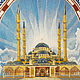 Гобелен мечеть Сердце Чечни, авторская картина ручной работы, Гобелен, Златоуст,  Фото №1