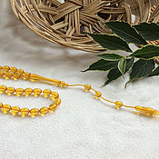 Фен-шуй и эзотерика handmade. Livemaster - original item Muslim rosaries from solid Baltic amber, form - olive. Handmade.