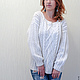 Заказать Свитер Белый. Molisini_Knits. Ярмарка Мастеров. . Свитеры Фото №3