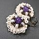 Order Lace Fairy Earrings Pearl Amethyst Lace. ms. Decorator. Livemaster. . Earrings Фото №3