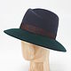 Order Two-tone hat 'Michelle'. Graphite/Dark green. Exclusive HATS. LANA ANISIMOVA.. Livemaster. . Hats1 Фото №3