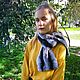Меховой шарф из меха кролика Рекс окрас под шиншиллу. Шарфы. NataliFurs (НаталиФурс). Ярмарка Мастеров.  Фото №5