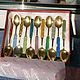 Set of 10 Sterling Silver and Enamel Demitasse Spoons. Vintage Cutlery. Ellerian. Online shopping on My Livemaster.  Фото №2