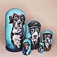 Matryoshka portrait of a dog 18 cm 5 places. Dolls1. color of magic. Online shopping on My Livemaster.  Фото №2