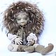 Текстильная шарнирная кукла лесной эльф, Шарнирная кукла, Москва,  Фото №1