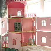 Кукольный дом для Барби  "Лена" бирюзовый