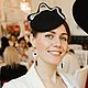Pill hat 'Wave' two-color. Color black/white, Hats1, Moscow,  Фото №1