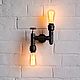 Sconce lamp made of VGP pipes in the Loft style 'Deglas 6', Sconce, Ivanovo,  Фото №1