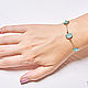 Order Pastel bracelet with turquoise crystals. Aliento-jewerly (alientojewelry). Livemaster. . Chain bracelet Фото №3