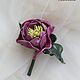Hellebore Purple leather Brooch. Brooches. medwedkoLeather. Online shopping on My Livemaster.  Фото №2