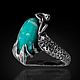 Кольцо Русалка с камнем с амазонитом. Кольца. Aventure.Jewelry. Интернет-магазин Ярмарка Мастеров.  Фото №2