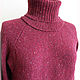 Твидовый свитер-платье со съемным снудом, меринос. Свитеры. FAVORITE KNITWEAR (Наталья). Ярмарка Мастеров.  Фото №6