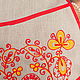 Delantal de lino con bordado ruso. Aprons. flax&lace. Ярмарка Мастеров.  Фото №6