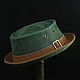 Copy of Copy of Copy of Leather pork pie hat PPH-30. Hats1. Bluggae Custom Headwear. Online shopping on My Livemaster.  Фото №2
