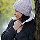 Winter hat made of wool with knitting needles 'Lilac tenderness'. Caps. Oksana Vladarskaya. Online shopping on My Livemaster.  Фото №2
