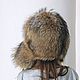 Raccoon fur hat with earflaps. Hat with ear flaps. Forestfox. Family Fur Atelier. Online shopping on My Livemaster.  Фото №2