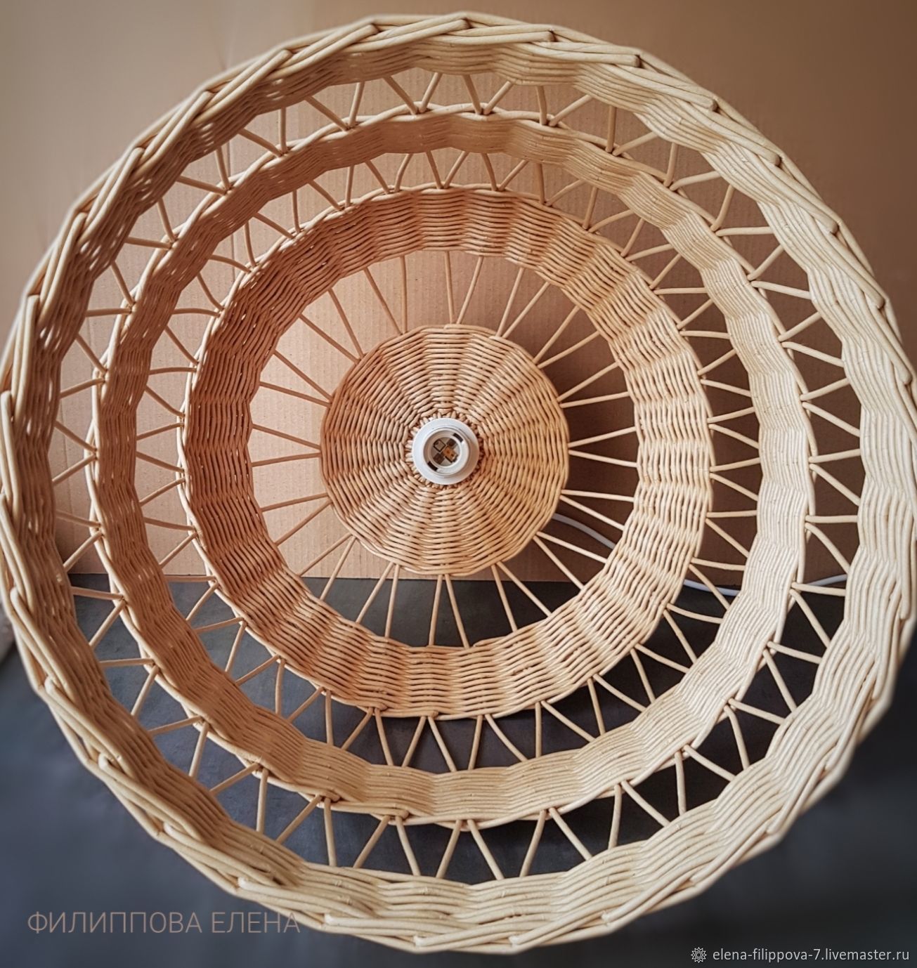 Абажур плетеный в интернет-магазине Ярмарка Мастеров по цене 5500 ...