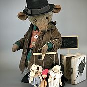 Куклы и игрушки handmade. Livemaster - original item Teddy Animals: Rat Puppeteer. Handmade.