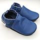 Blue Baby Shoes Leather baby shoes, Baby Moccasins, Baby Soft Booties, Footwear for childrens, Kharkiv,  Фото №1