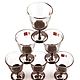 Set of glasses 'LIQUEUR EMPIRE' for 6 persons (Italian glass, pewter), Gifts, Zhukovsky,  Фото №1