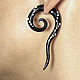  earring made of Buffalo horn Spiral point. Single earring. Garuda. Online shopping on My Livemaster.  Фото №2