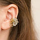 Cuff. brass. beads. Cuff Earrings. ArtGarret. Online shopping on My Livemaster.  Фото №2