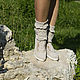 Summer boots 'Aurora'. High Boots. KnittedBoots. My Livemaster. Фото №4