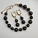 Серьги с черным агатом. Серьги классические. Katerina Moroz accessories for you (katerinamoroz). Ярмарка Мастеров.  Фото №5