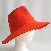 Аксессуары handmade. Livemaster - original item Fedora Scarlet hat brim 9 cm. Handmade.