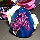 Pendant lacquer miniature Purple iris painting on stone. Pendant. Olesy Losygina. Online shopping on My Livemaster.  Фото №2