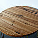 Круглый стол "Slab Oak Shpilki Gold" 100. Столы. The Sarai. Ярмарка Мастеров.  Фото №4