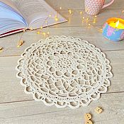 Для дома и интерьера handmade. Livemaster - original item Decorative napkins: Crocheted napkin Openwork curls. Handmade.
