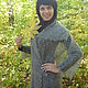 Order 182 cardigan coat knitted clothing, feather products. Nadegda , pukhovyy platok. Livemaster. . Coats Фото №3