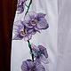 Women's embroidered blouse 'Orchids' LR3-263. Blouses. babushkin-komod. My Livemaster. Фото №6