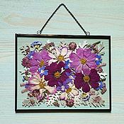 Набор сухих цветов (плоских) для рукоделия и декора Виолы 40шт