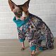 Cat clothes ' warm Jumpsuit-Paisley pattern'. Pet clothes. Happy-sphynx. Online shopping on My Livemaster.  Фото №2