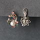Серьги с турмалинами 3,1 ct, жемчугом и шпинелями. Серьги классические. AMG. Ярмарка Мастеров.  Фото №6