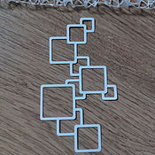 Материалы для творчества handmade. Livemaster - original item !Cutting for scrapbooking - a Chain of squares, cardboard design. Handmade.