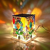 Для дома и интерьера handmade. Livemaster - original item Lamp night light from art glass Kaleidoscope, fusing. Handmade.