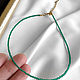 Заказать Изумрудный чокер с жемчугом. Колье - чокер из бусин. STATEMENTS JEWELRY Only_you_byElena. Ярмарка Мастеров. . Чокер Фото №3