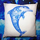 Pillow with the author's print ' Dolphin'. Pillow. stroganoff. Online shopping on My Livemaster.  Фото №2