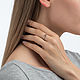 925 sterling silver fine ring with natural stone, Rings, Moscow,  Фото №1