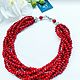 Order Coral necklace 'Poppy color'. Magical Beauty Gems. Livemaster. . Necklace Фото №3