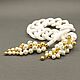 Lariat 'Bride', bead harness, white, gold, Lariats, Ryazan,  Фото №1