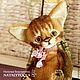 Abyssinian cat. Portrait of a cat custom Collectible toy Teddy. Stuffed Toys. NatalyTools (natalytools). My Livemaster. Фото №5